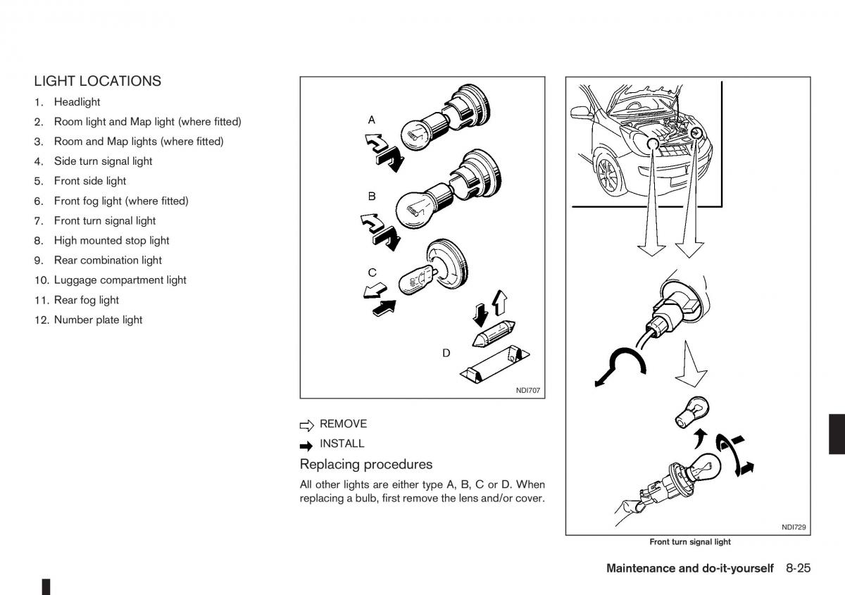 Nissan Note I 1 E11 owners manual / page 201