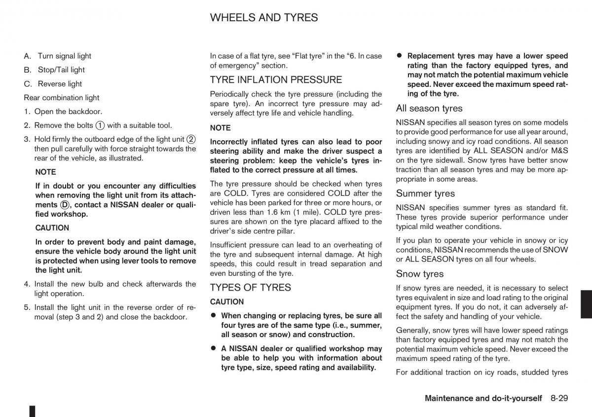 Nissan Note I 1 E11 owners manual / page 205