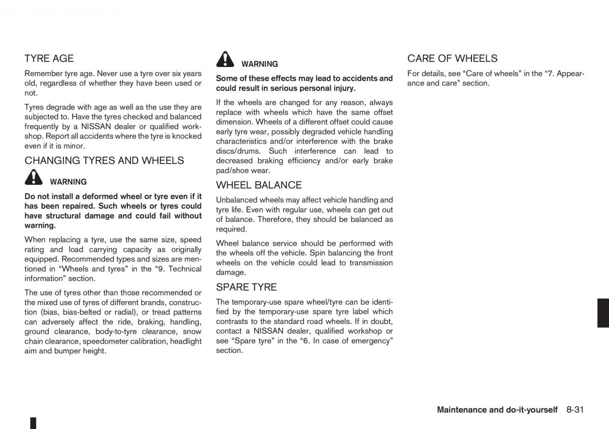 Nissan Note I 1 E11 owners manual / page 207