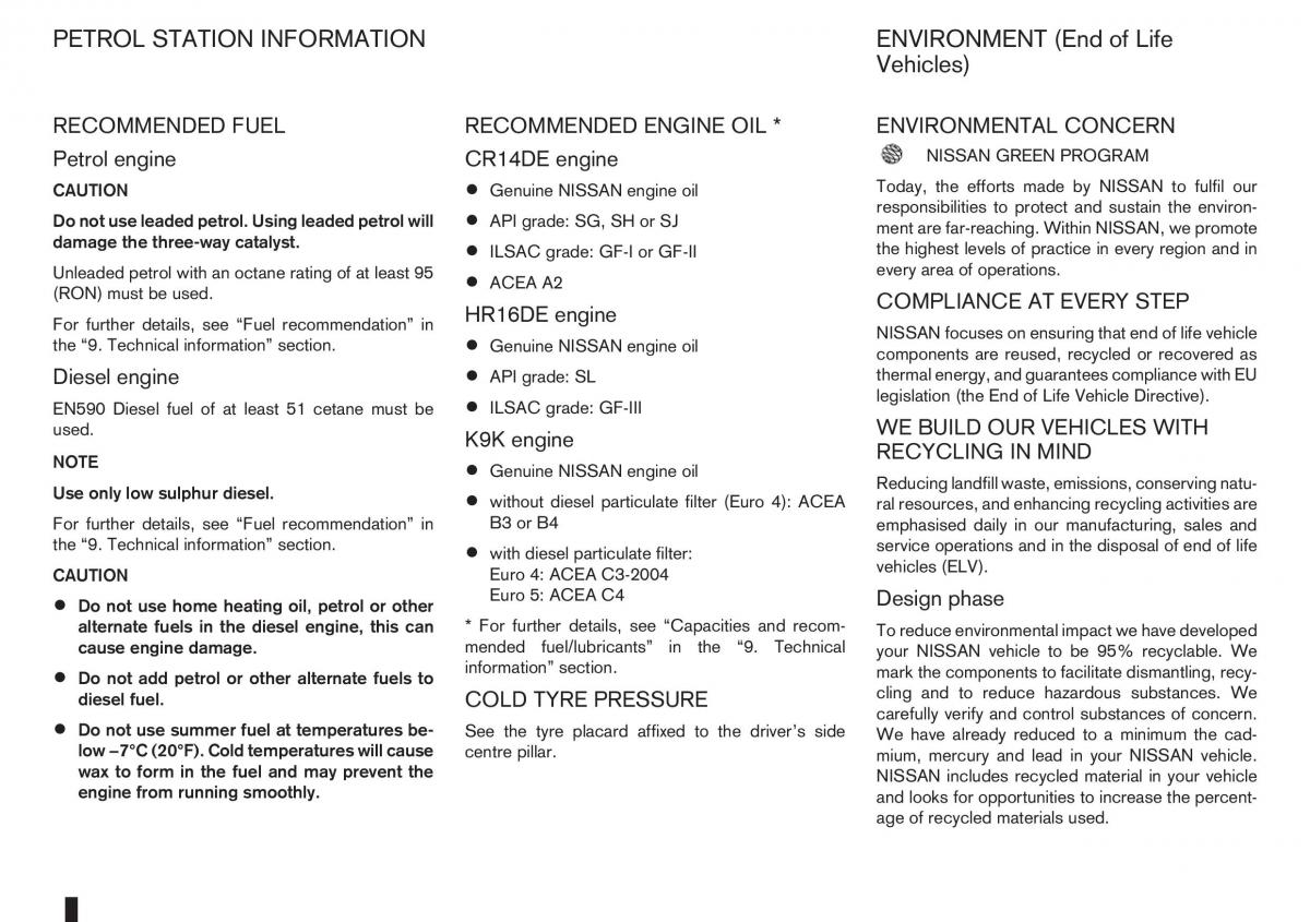 Nissan Note I 1 E11 owners manual / page 229