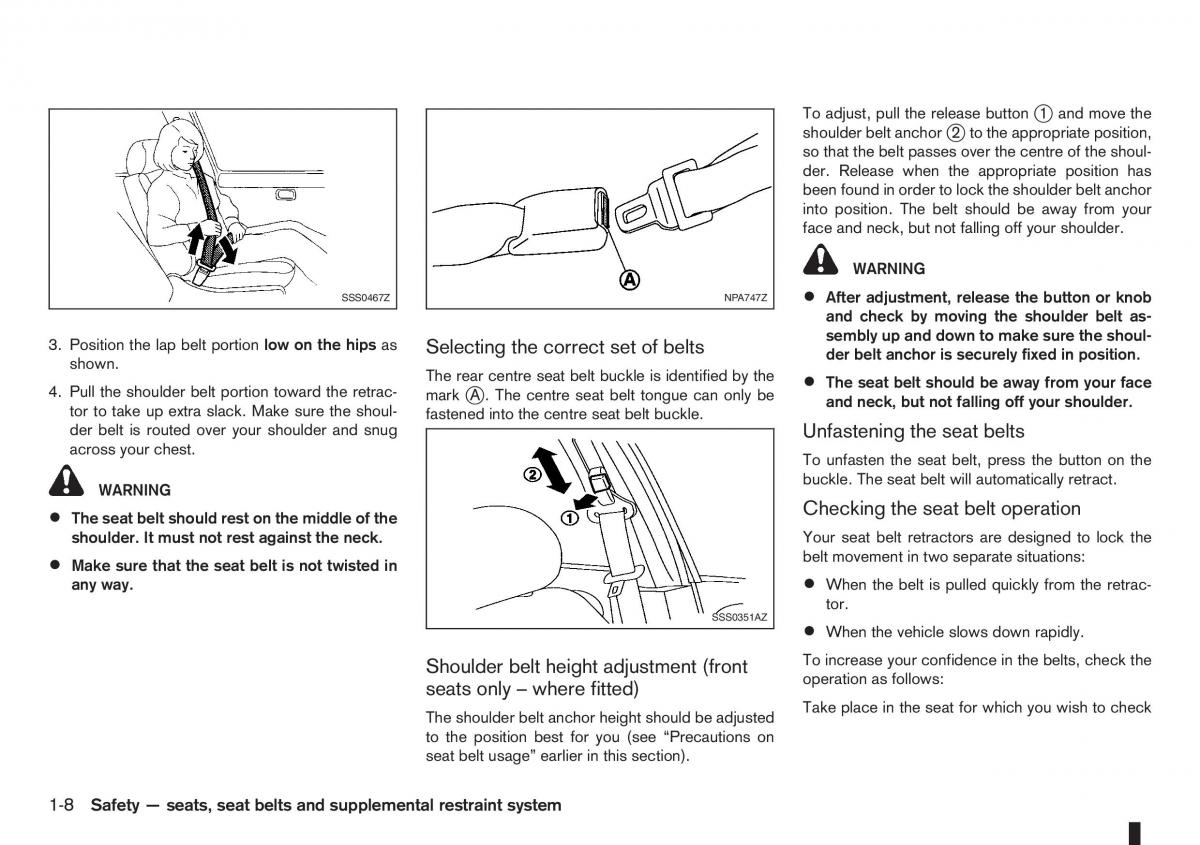 Nissan Note I 1 E11 owners manual / page 26