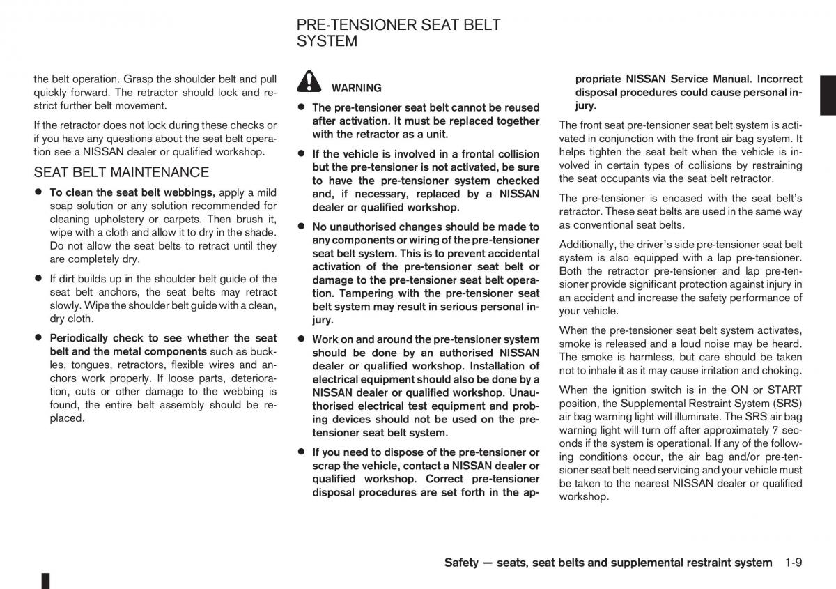 Nissan Note I 1 E11 owners manual / page 27