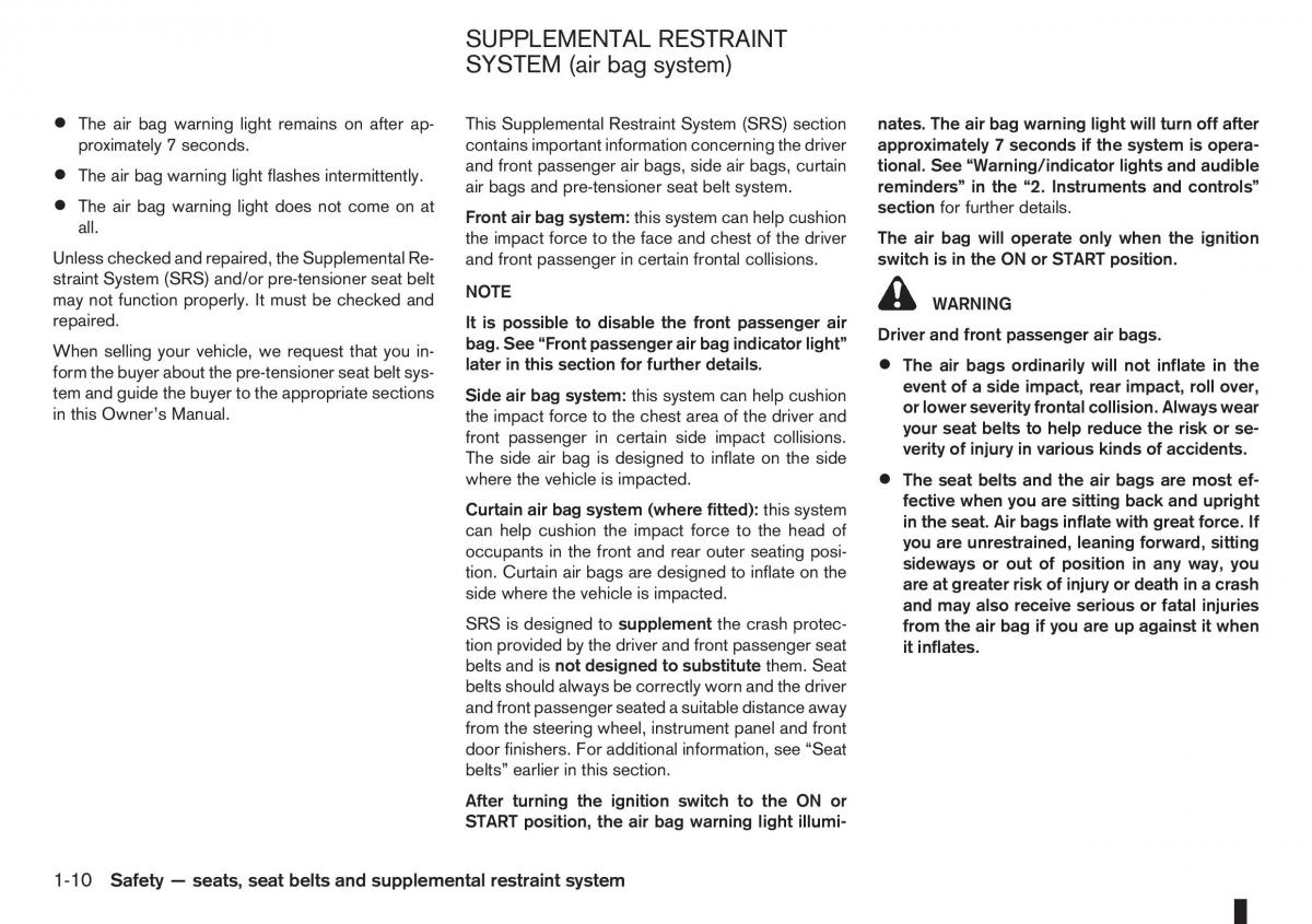 Nissan Note I 1 E11 owners manual / page 28