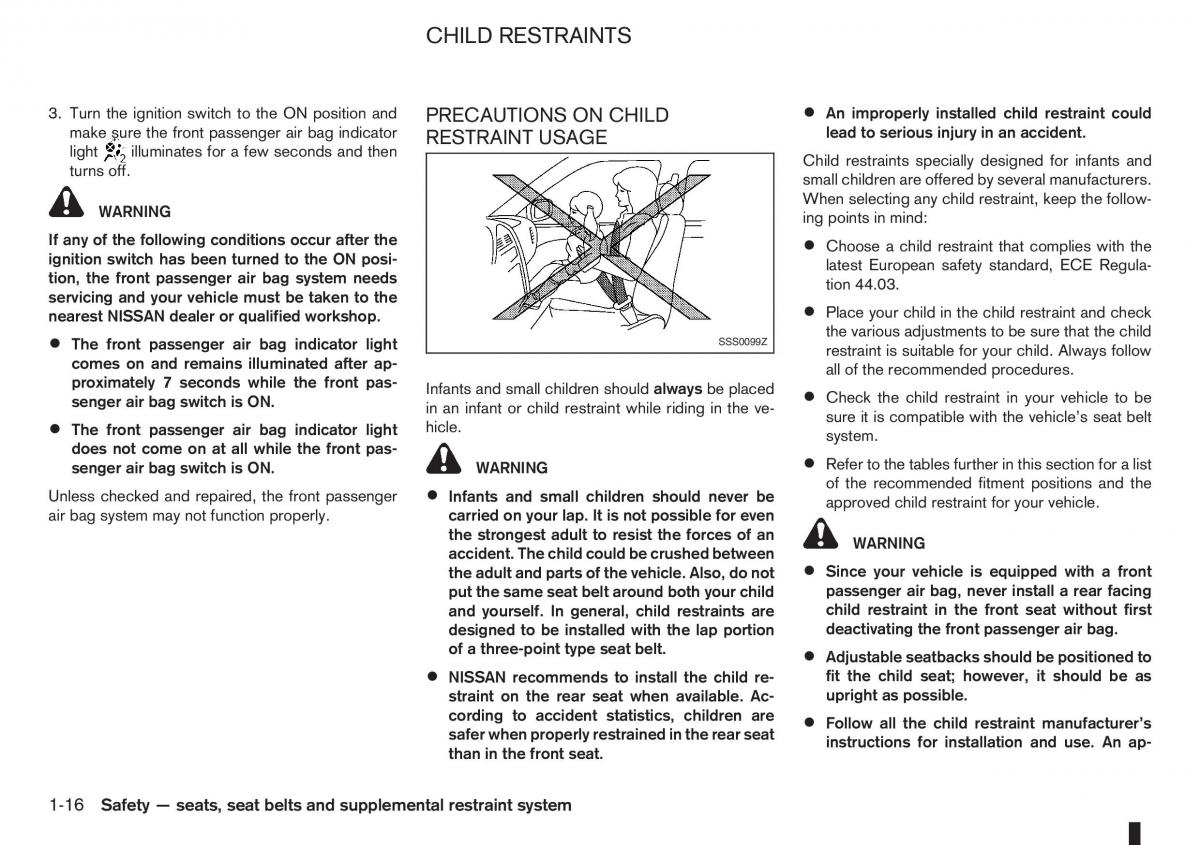 Nissan Note I 1 E11 owners manual / page 34