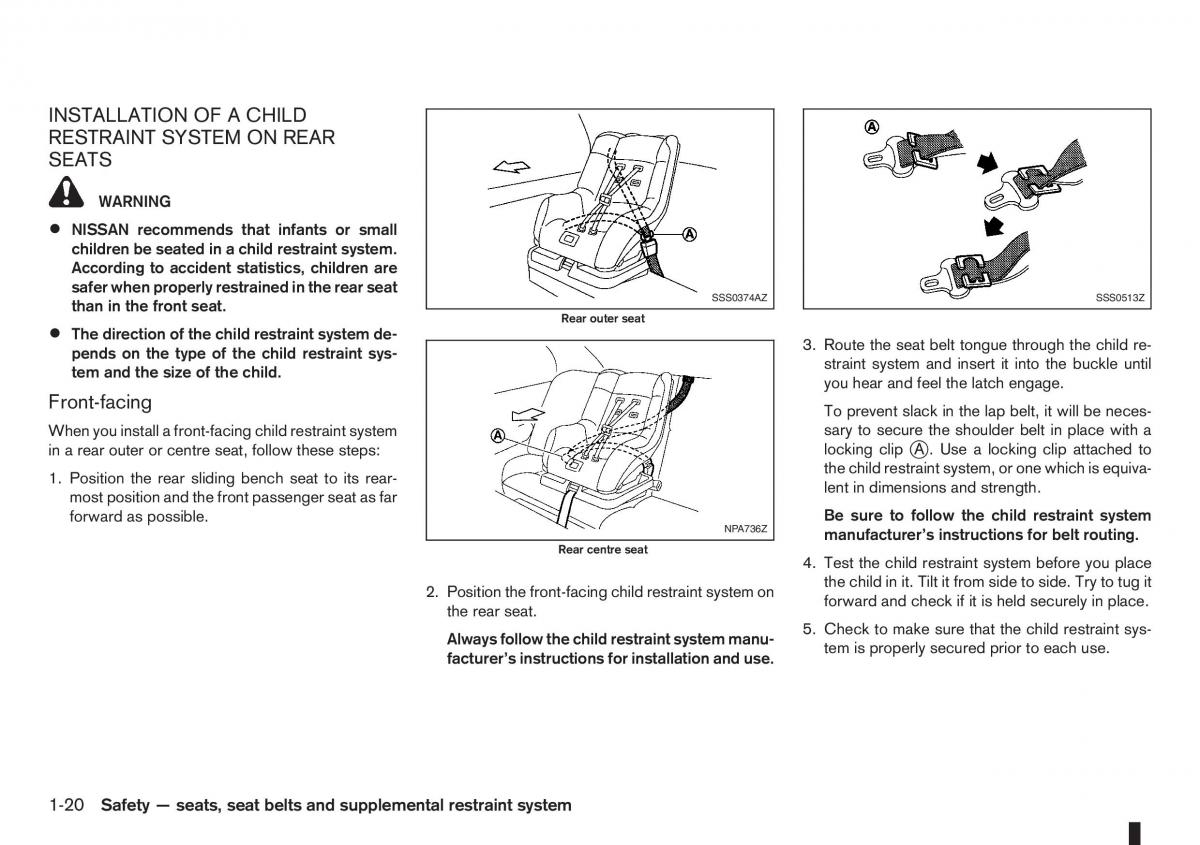 Nissan Note I 1 E11 owners manual / page 38