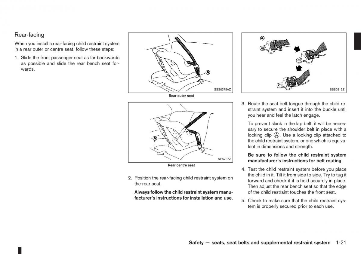 Nissan Note I 1 E11 owners manual / page 39