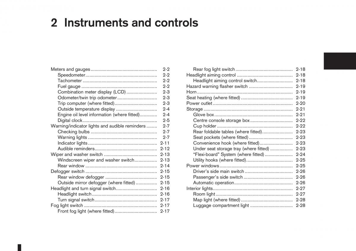 Nissan Note I 1 E11 owners manual / page 43