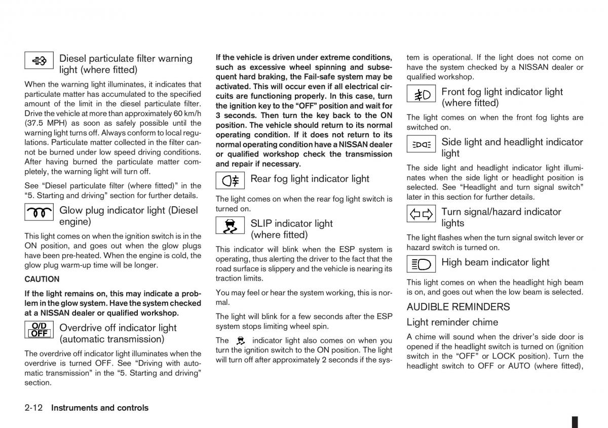 Nissan Note I 1 E11 owners manual / page 54