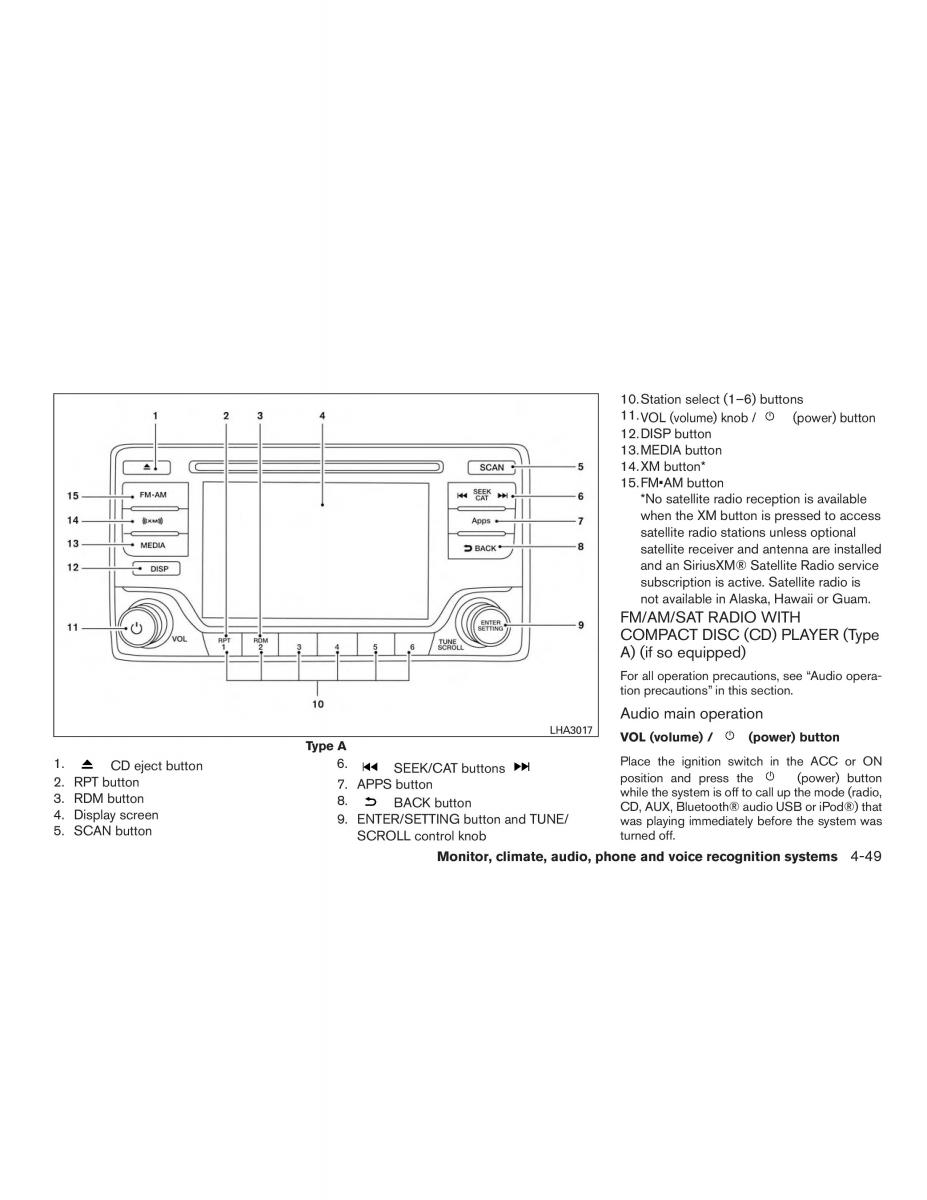 Nissan Note II 2 E12 owners manual / page 196