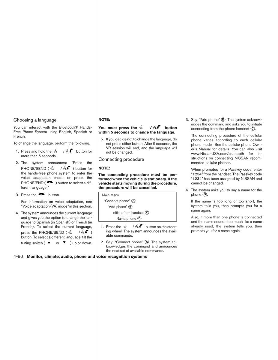 Nissan Note II 2 E12 owners manual / page 227