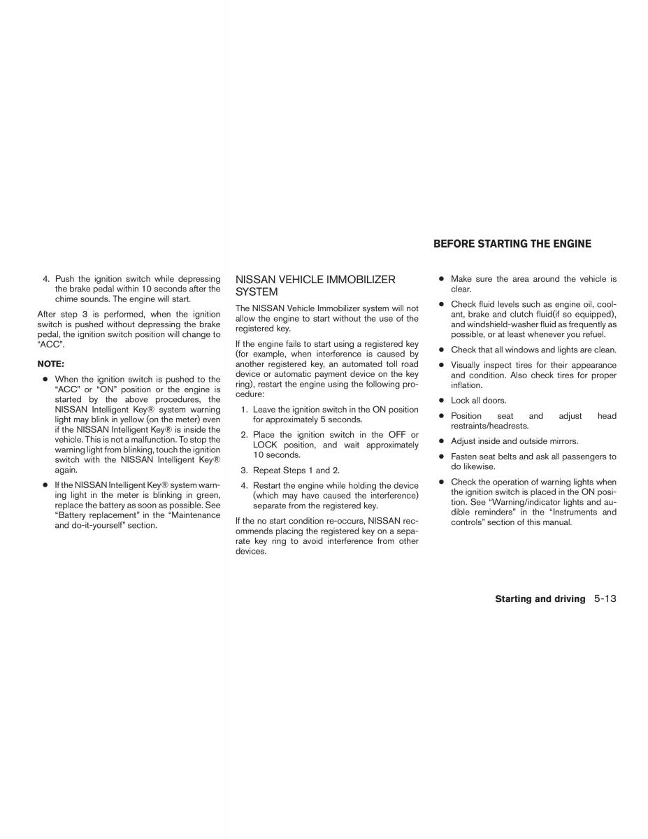 Nissan Note II 2 E12 owners manual / page 262