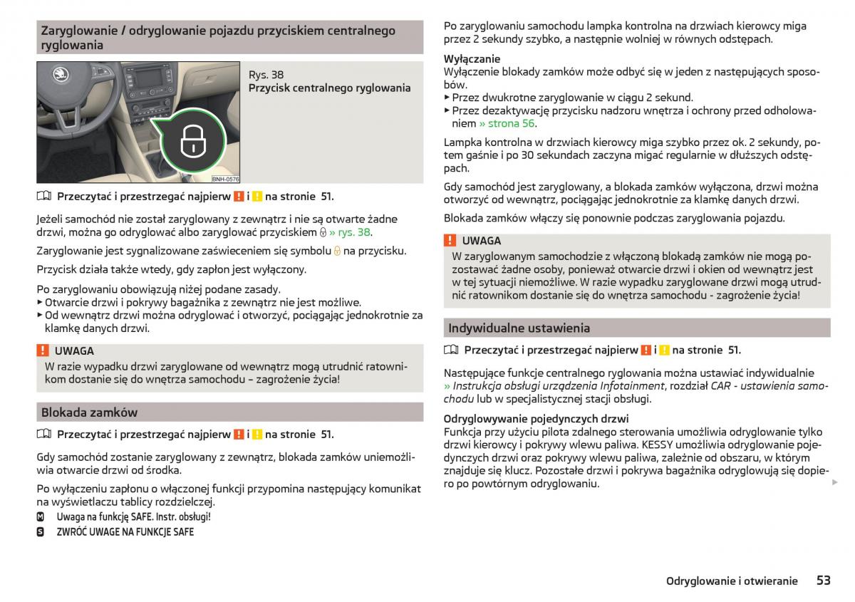 Skoda Rapid instrukcja obslugi / page 55