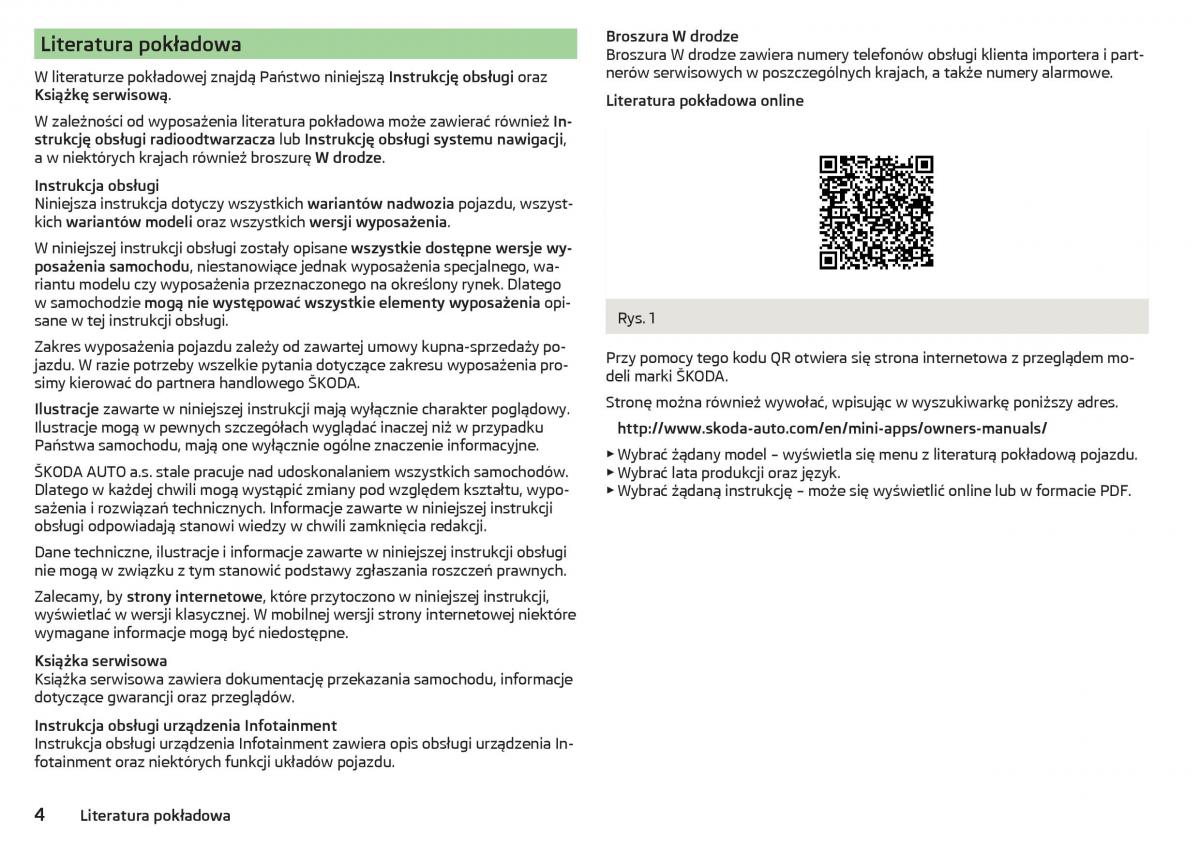 Skoda Rapid instrukcja obslugi / page 6