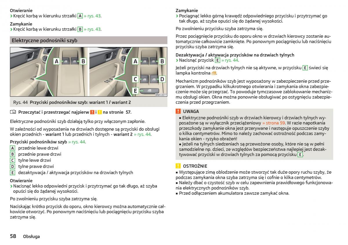 Skoda Rapid instrukcja obslugi / page 60