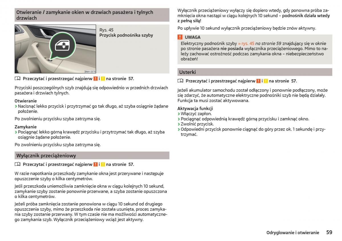 Skoda Rapid instrukcja obslugi / page 61