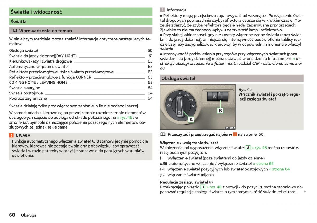 Skoda Rapid instrukcja obslugi / page 62