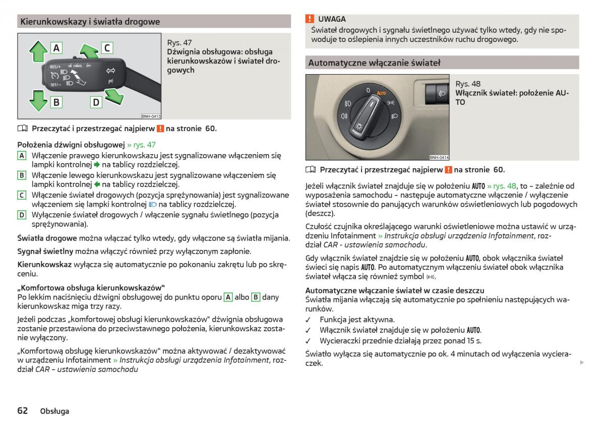 Skoda Rapid instrukcja obslugi / page 64