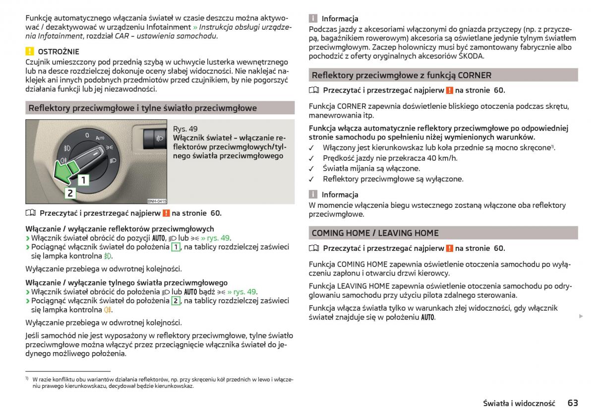 Skoda Rapid instrukcja obslugi / page 65