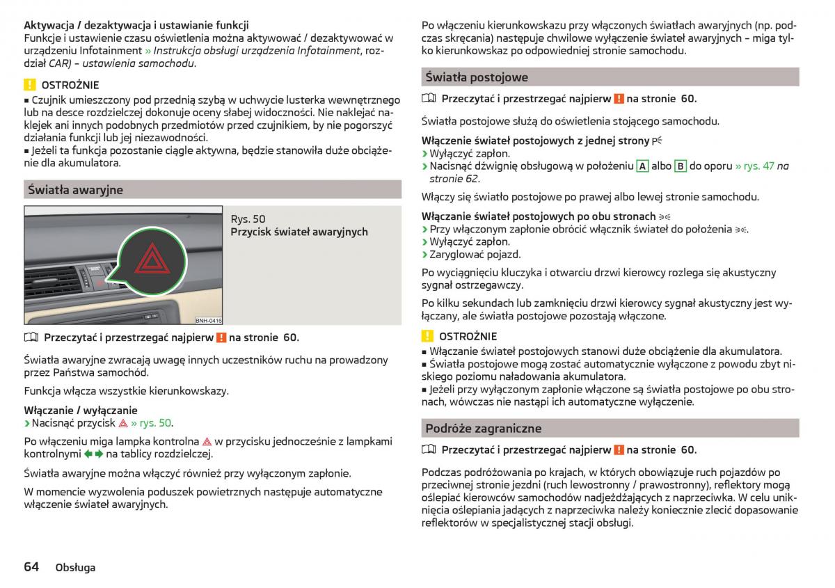 Skoda Rapid instrukcja obslugi / page 66