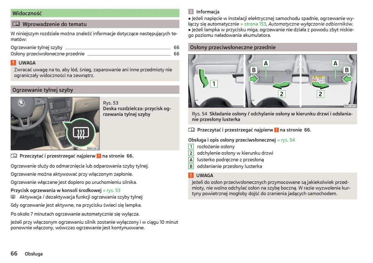 Skoda Rapid instrukcja obslugi / page 68