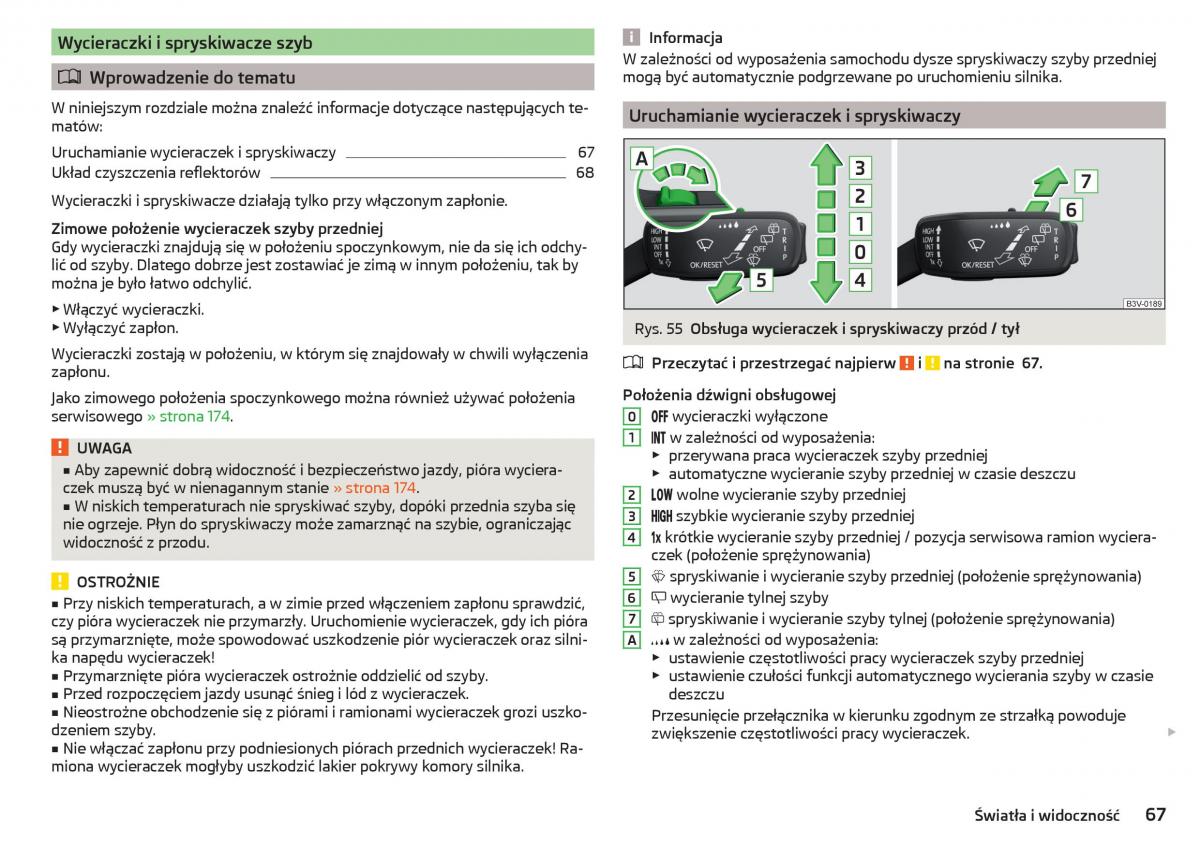 Skoda Rapid instrukcja obslugi / page 69