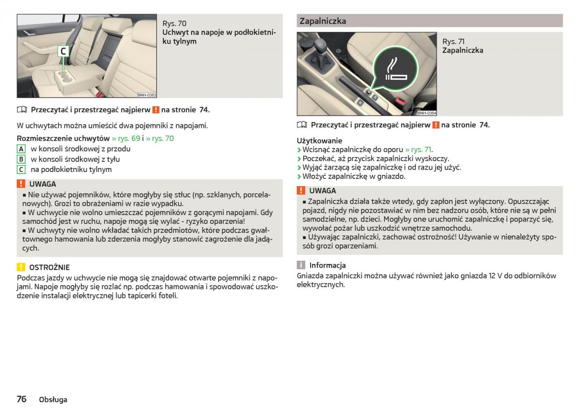 Skoda Rapid instrukcja obslugi / page 78