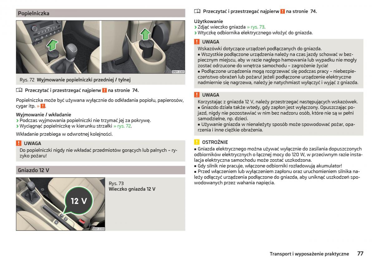 Skoda Rapid instrukcja obslugi / page 79