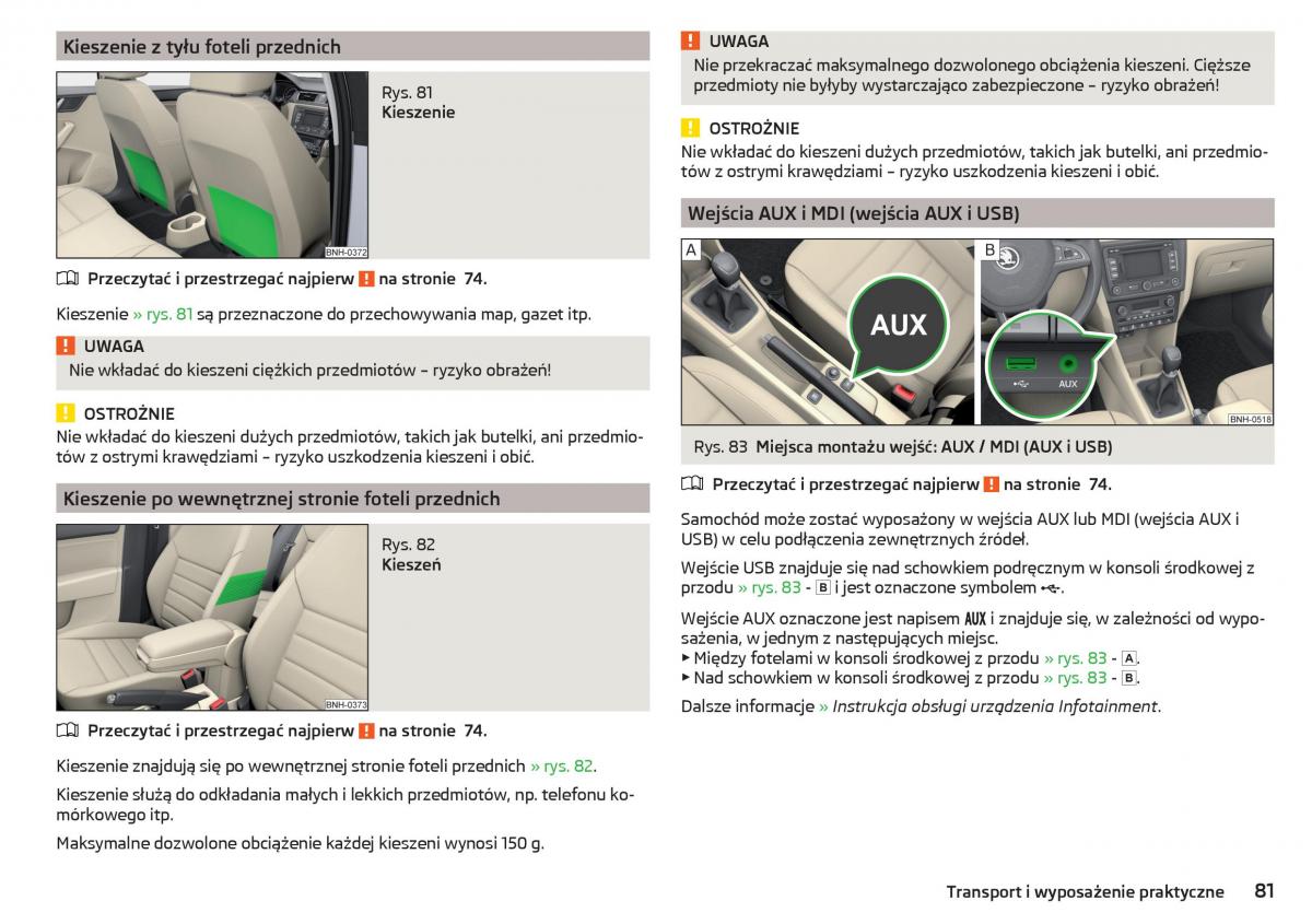 Skoda Rapid instrukcja obslugi / page 83