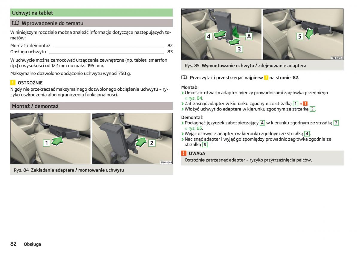 Skoda Rapid instrukcja obslugi / page 84