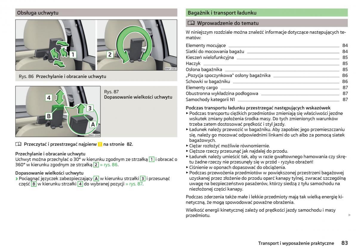 Skoda Rapid instrukcja obslugi / page 85