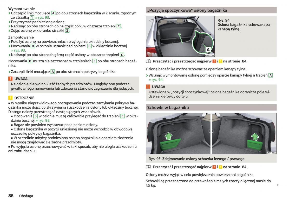 Skoda Rapid instrukcja obslugi / page 88