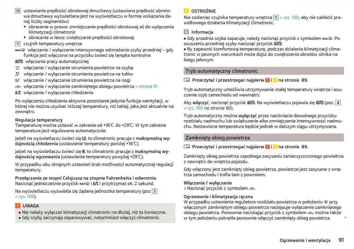 Skoda Rapid instrukcja obslugi / page 93