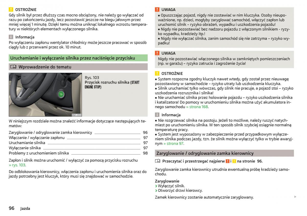 Skoda Rapid instrukcja obslugi / page 98