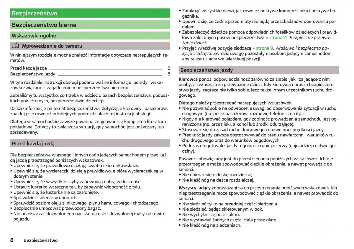 Skoda Rapid instrukcja obslugi / page 10