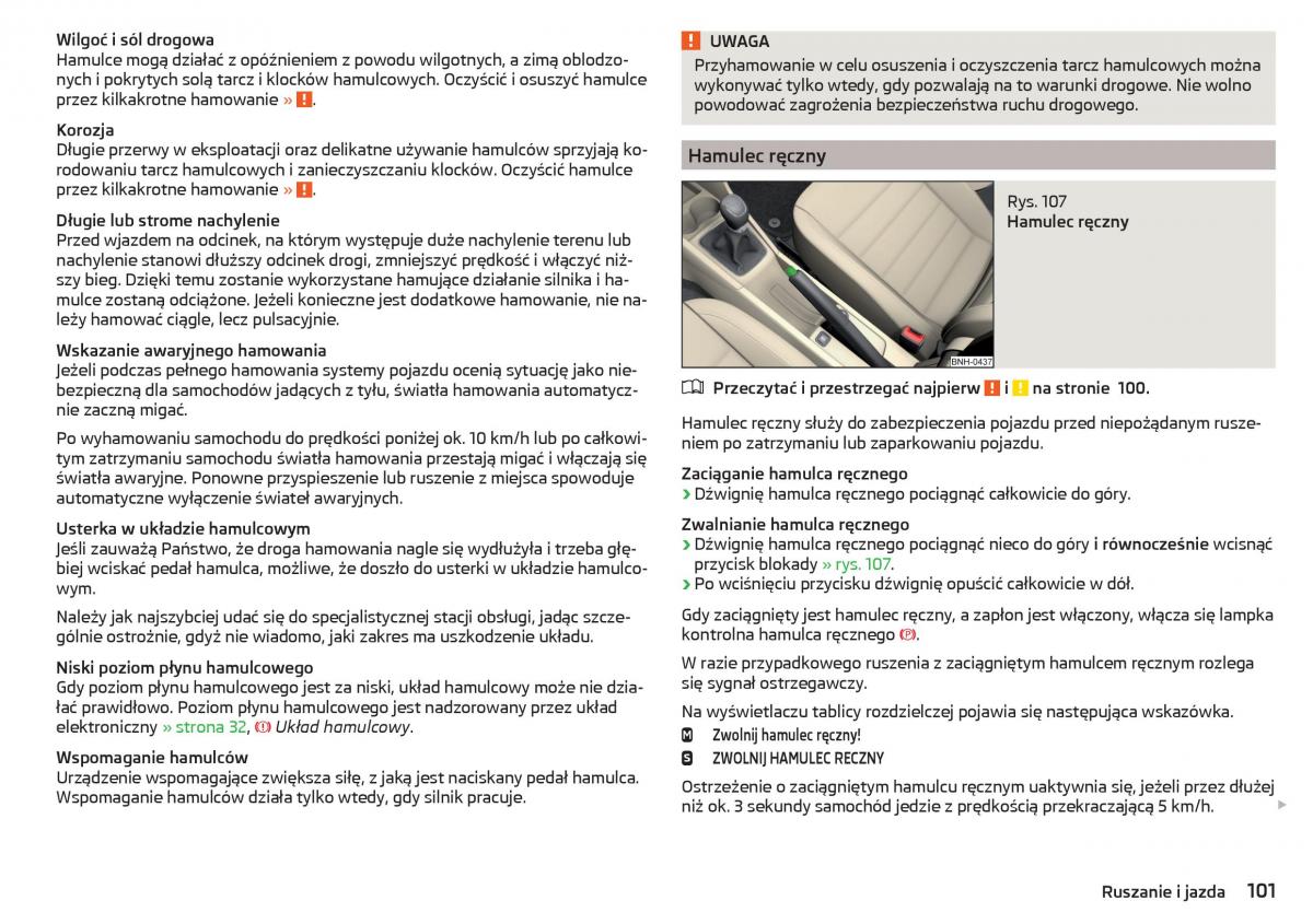 Skoda Rapid instrukcja obslugi / page 103