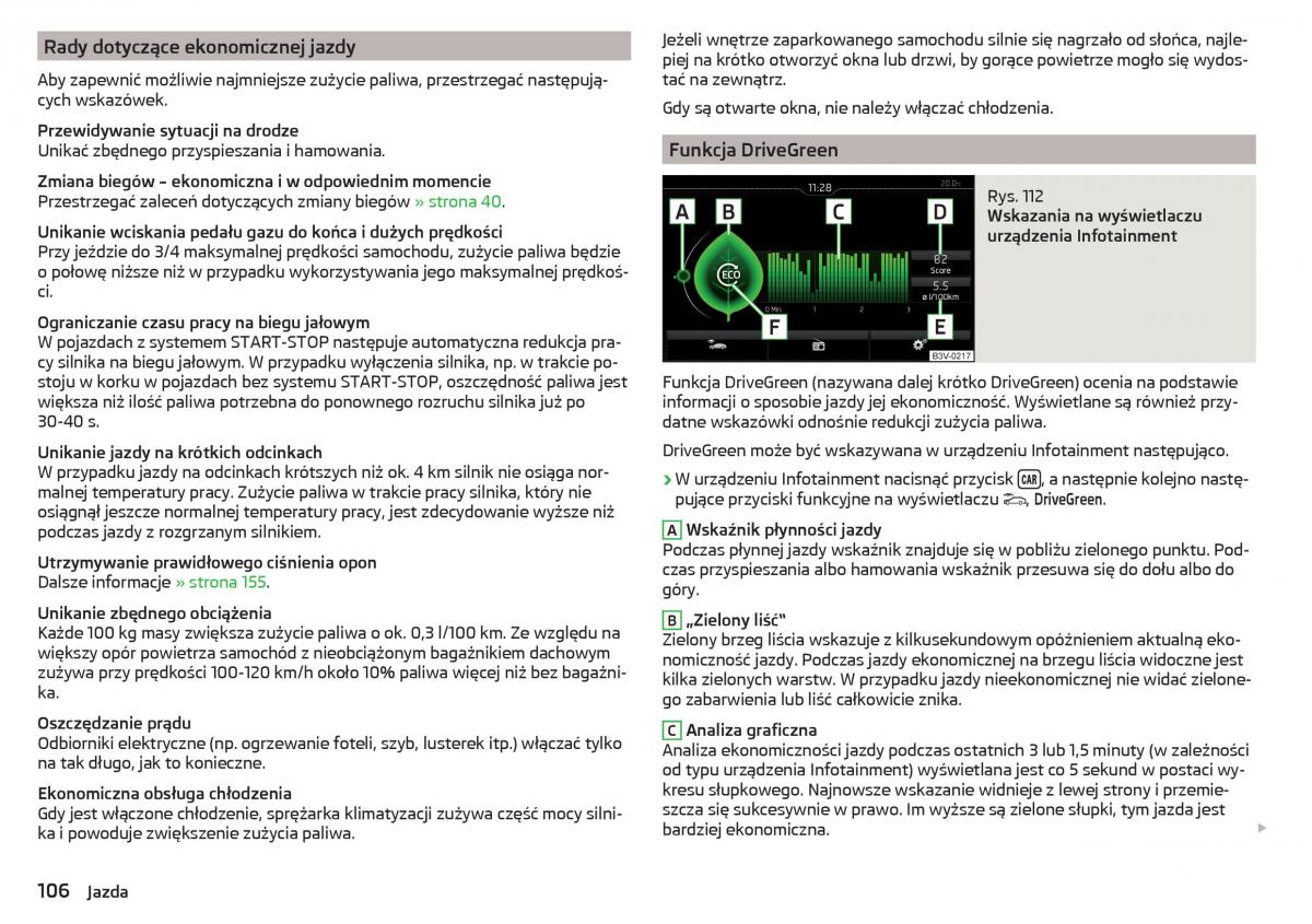 Skoda Rapid instrukcja obslugi / page 108