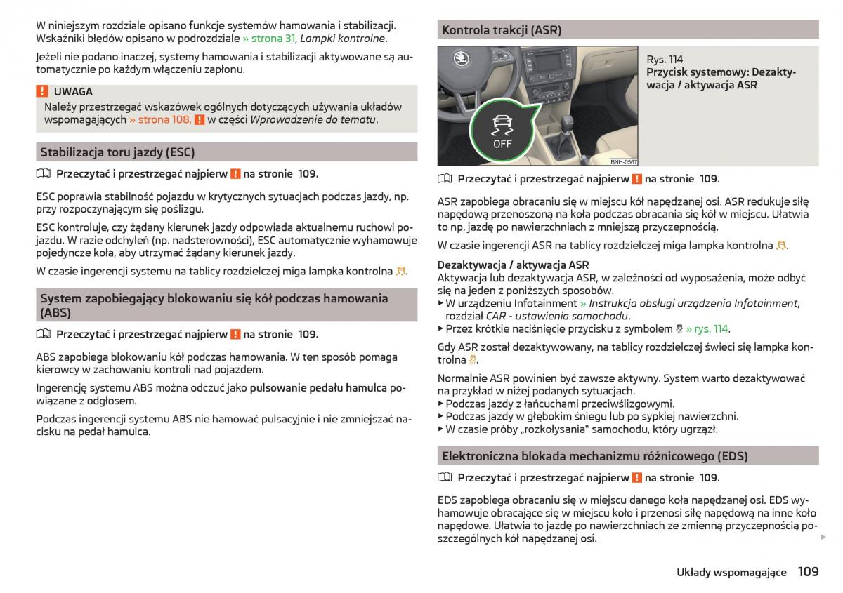 Skoda Rapid instrukcja obslugi / page 111