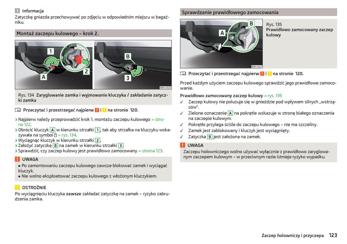 Skoda Rapid instrukcja obslugi / page 125