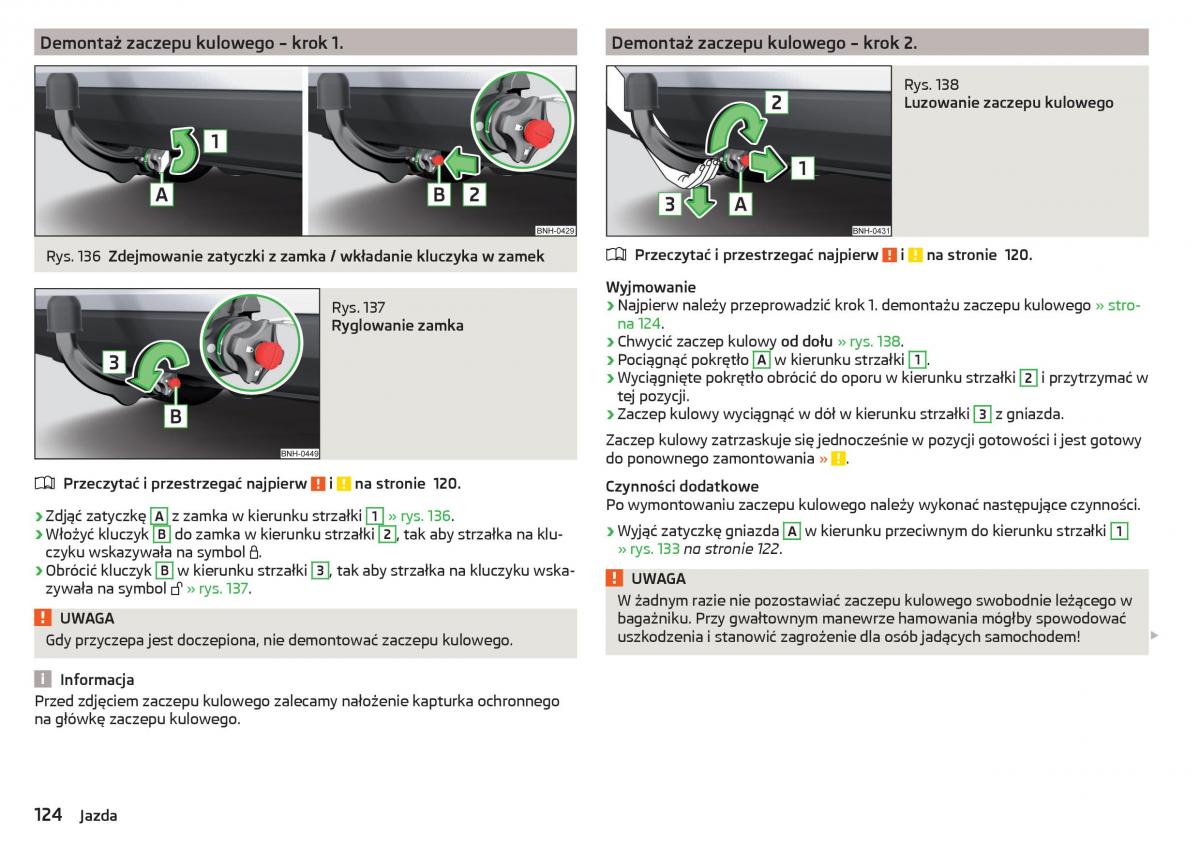 Skoda Rapid instrukcja obslugi / page 126