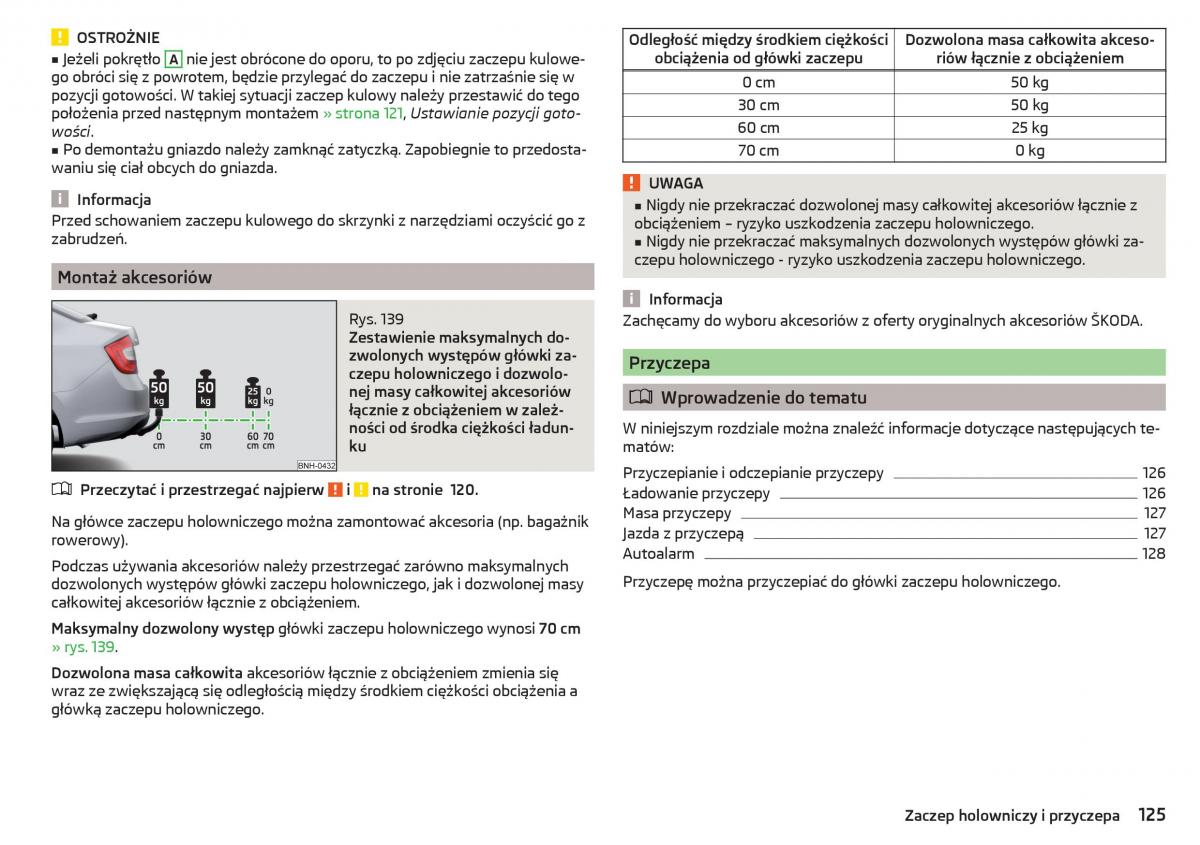 Skoda Rapid instrukcja obslugi / page 127