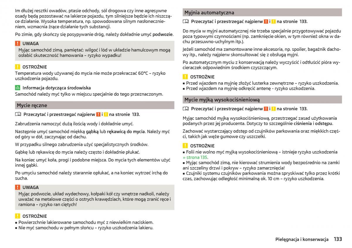 Skoda Rapid instrukcja obslugi / page 135