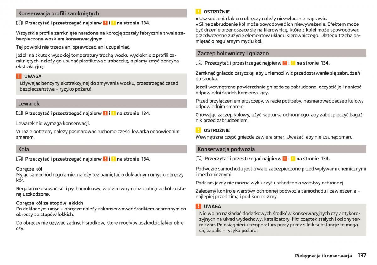 Skoda Rapid instrukcja obslugi / page 139