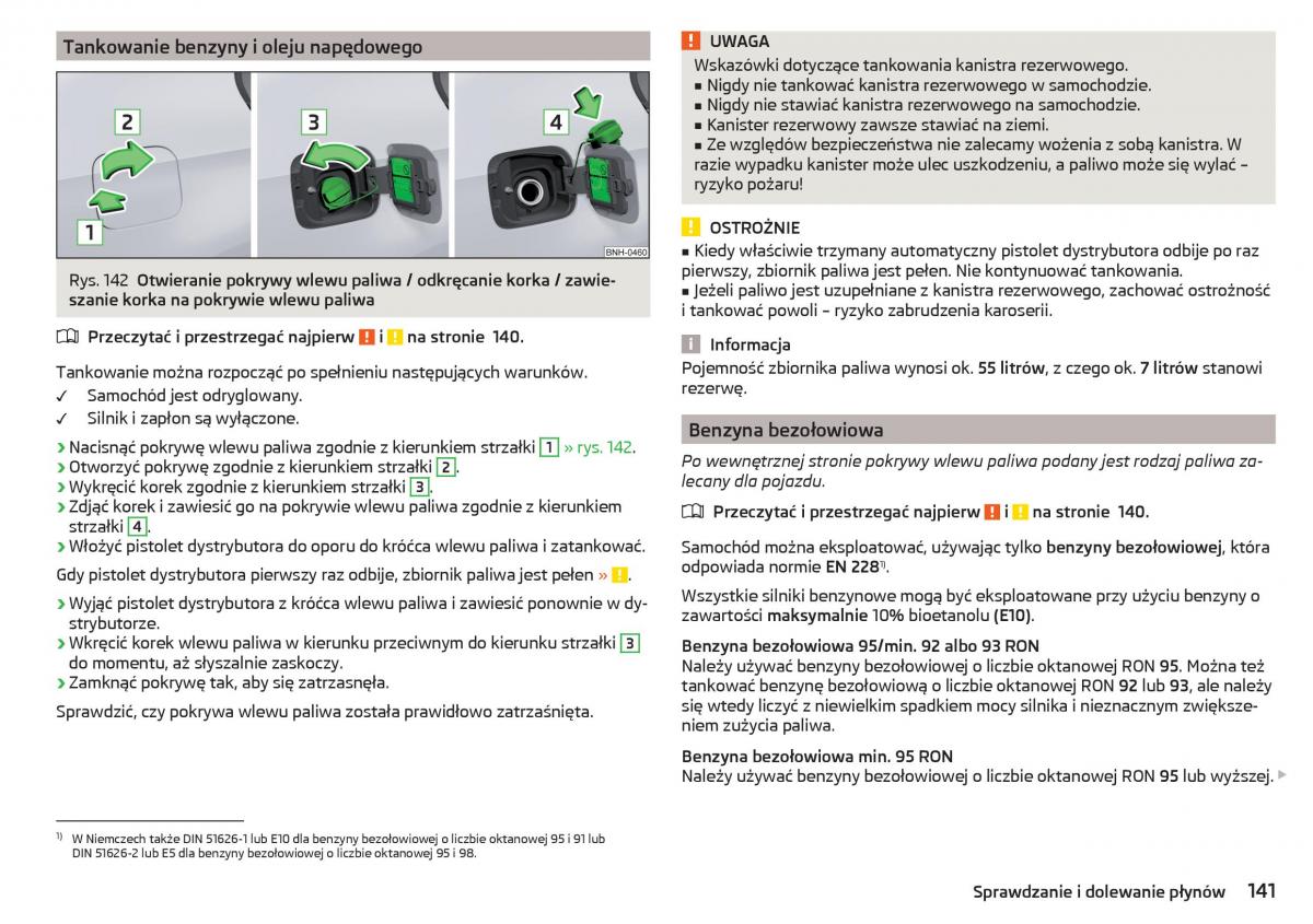 Skoda Rapid instrukcja obslugi / page 143