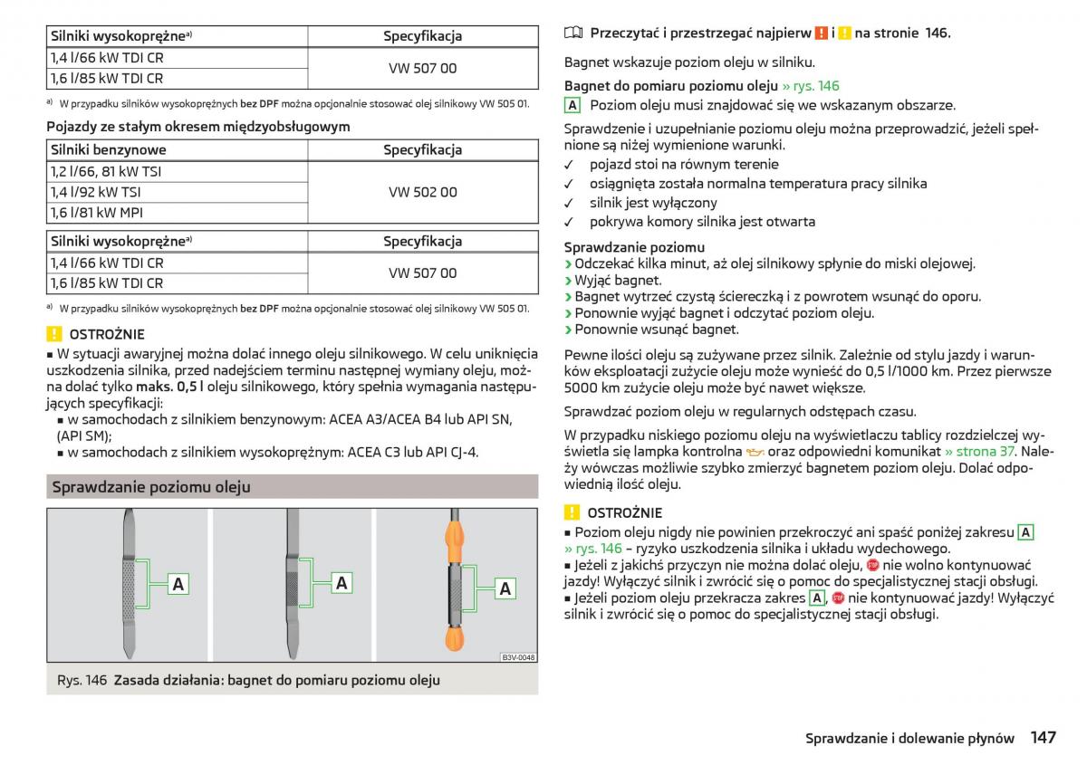 Skoda Rapid instrukcja obslugi / page 149