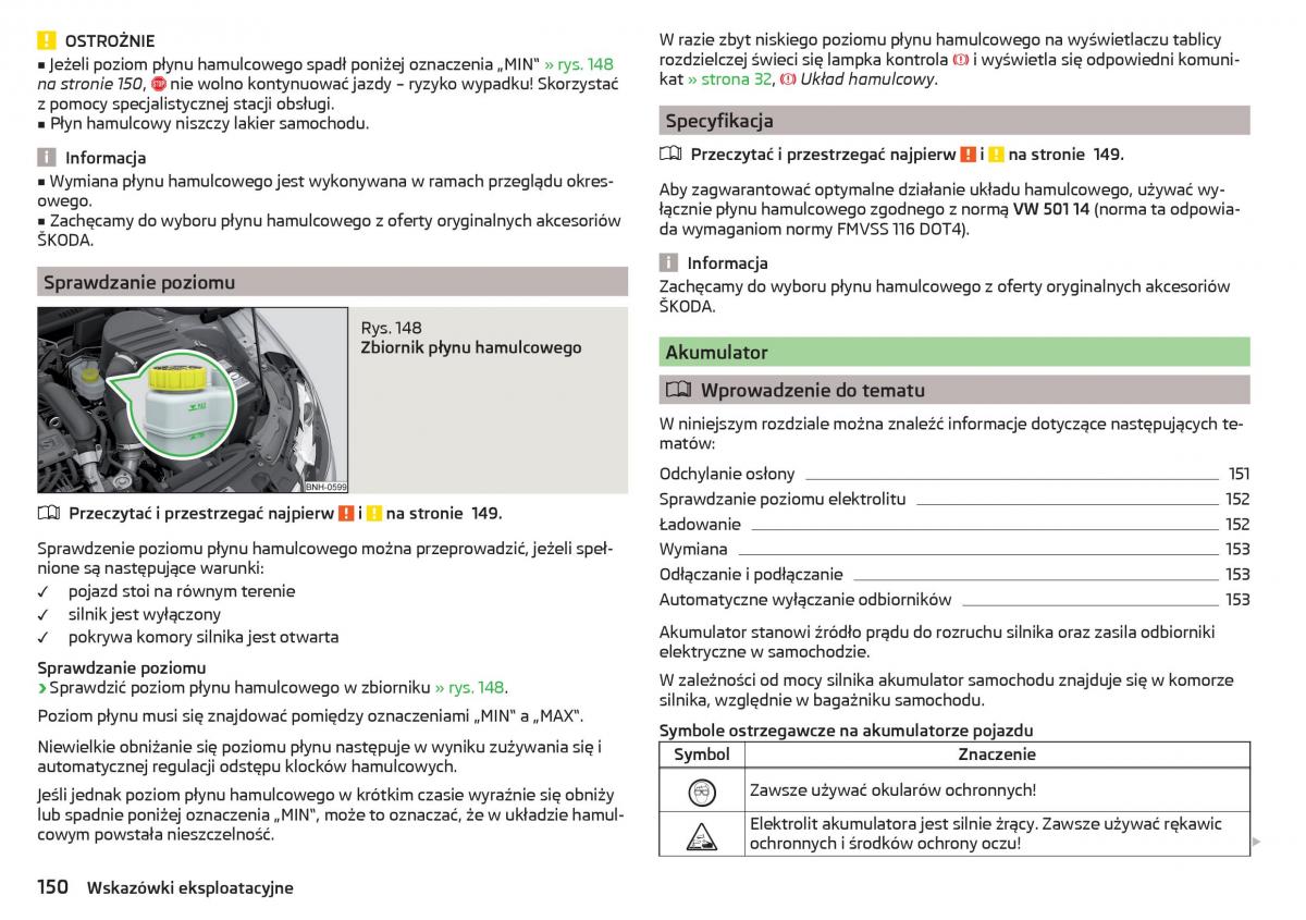 Skoda Rapid instrukcja obslugi / page 152