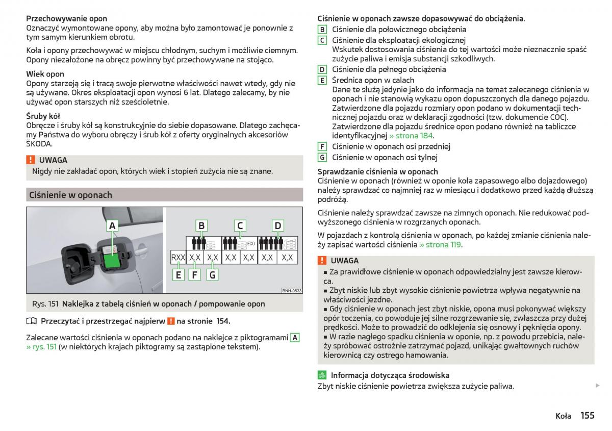 Skoda Rapid instrukcja obslugi / page 157