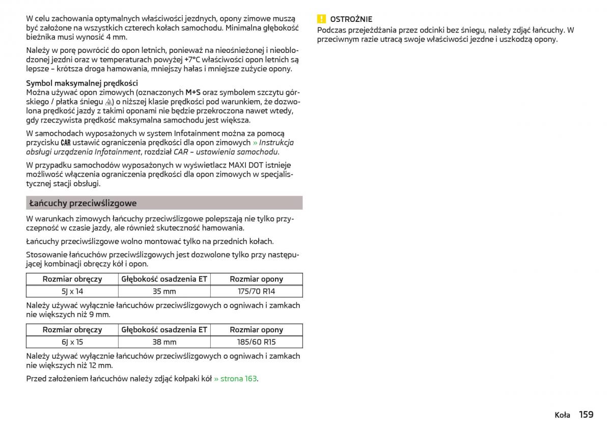 Skoda Rapid instrukcja obslugi / page 161