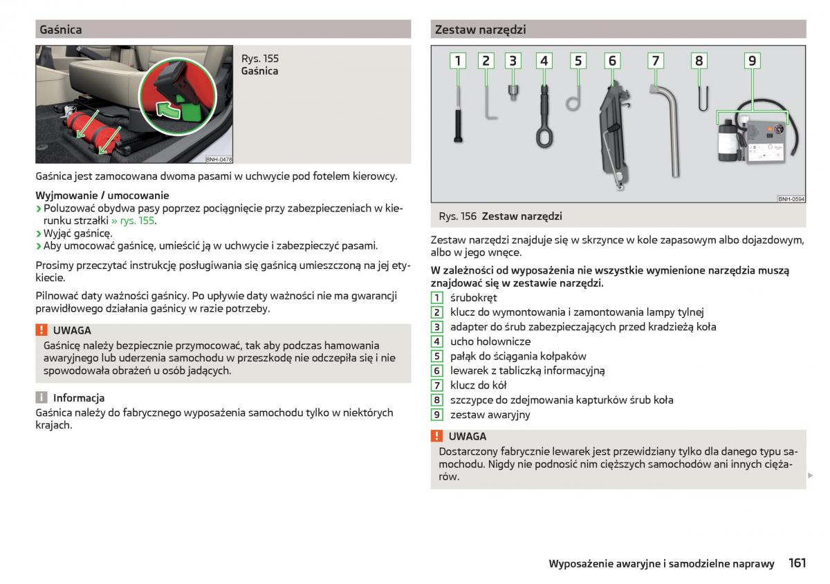 Skoda Rapid instrukcja obslugi / page 163