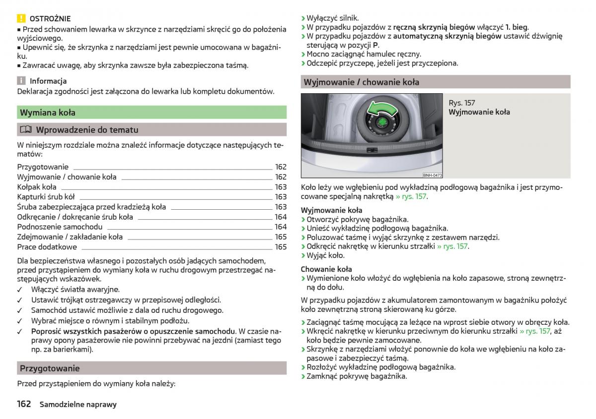 Skoda Rapid instrukcja obslugi / page 164