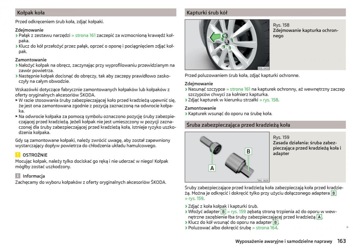 Skoda Rapid instrukcja obslugi / page 165